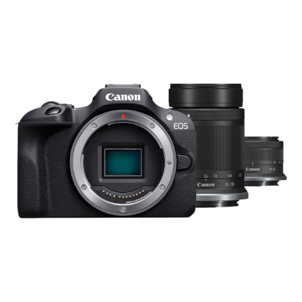 Canon | EOS R100 Mirrorless Camera + RF-S 18-45mm IS STM Lens + RF-S 55-210mm IS STM Lens | Megapixel 24.1 MP | Image st
