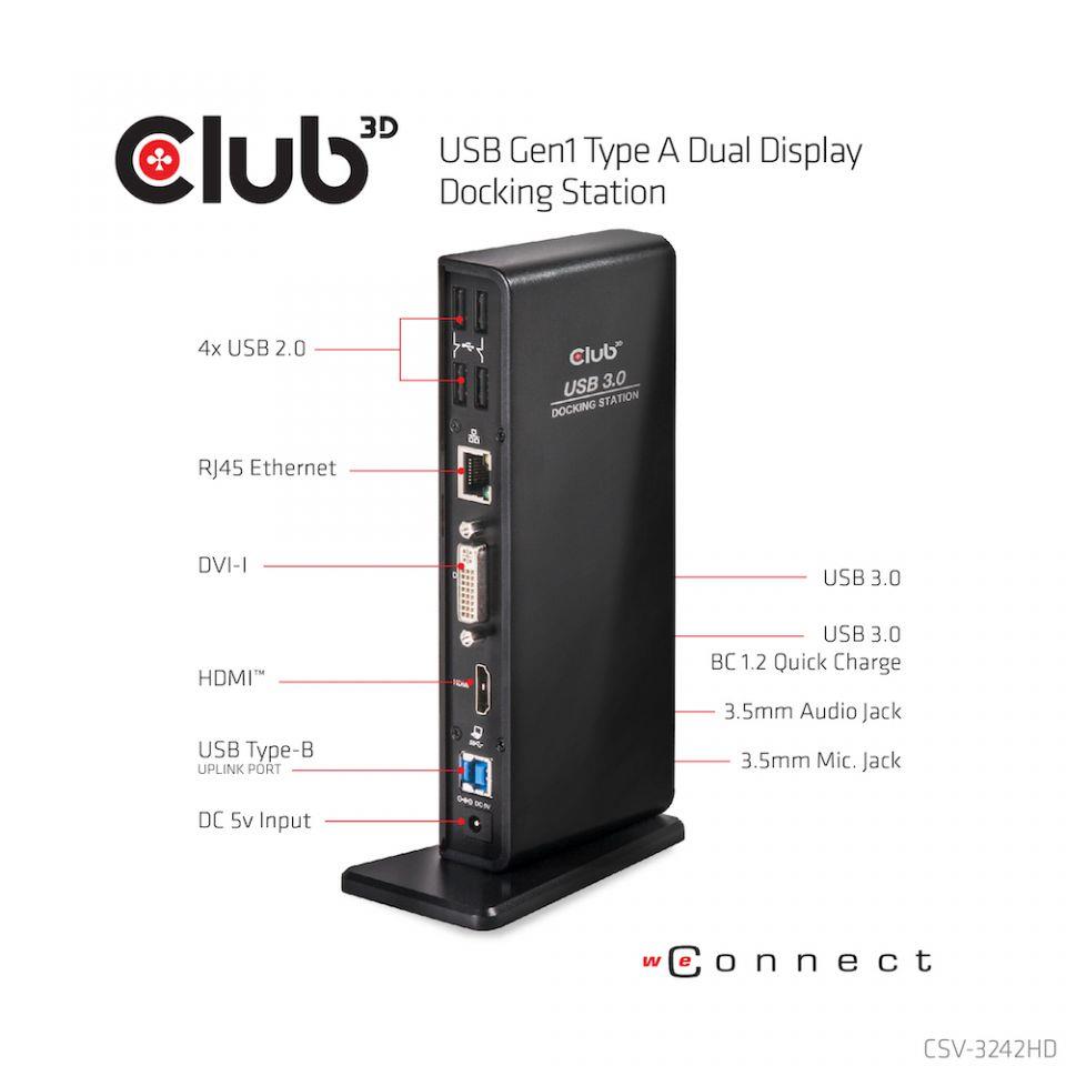 NB ACC DOCKING STATION/USB CSV-3242HD CLUB3D