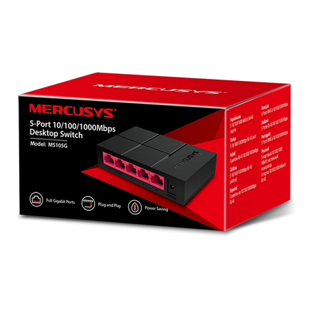 Mercusys | Switch | MS105G | Unmanaged | Desktop | Power supply type External