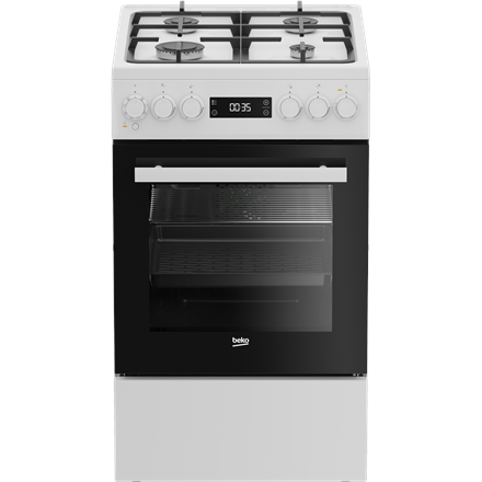 BEKO Cooker | FSM51339DWDS | Hob type Gas | Oven type Electric | White | Width 50 cm | Depth 60 cm | Grilling | LED | En