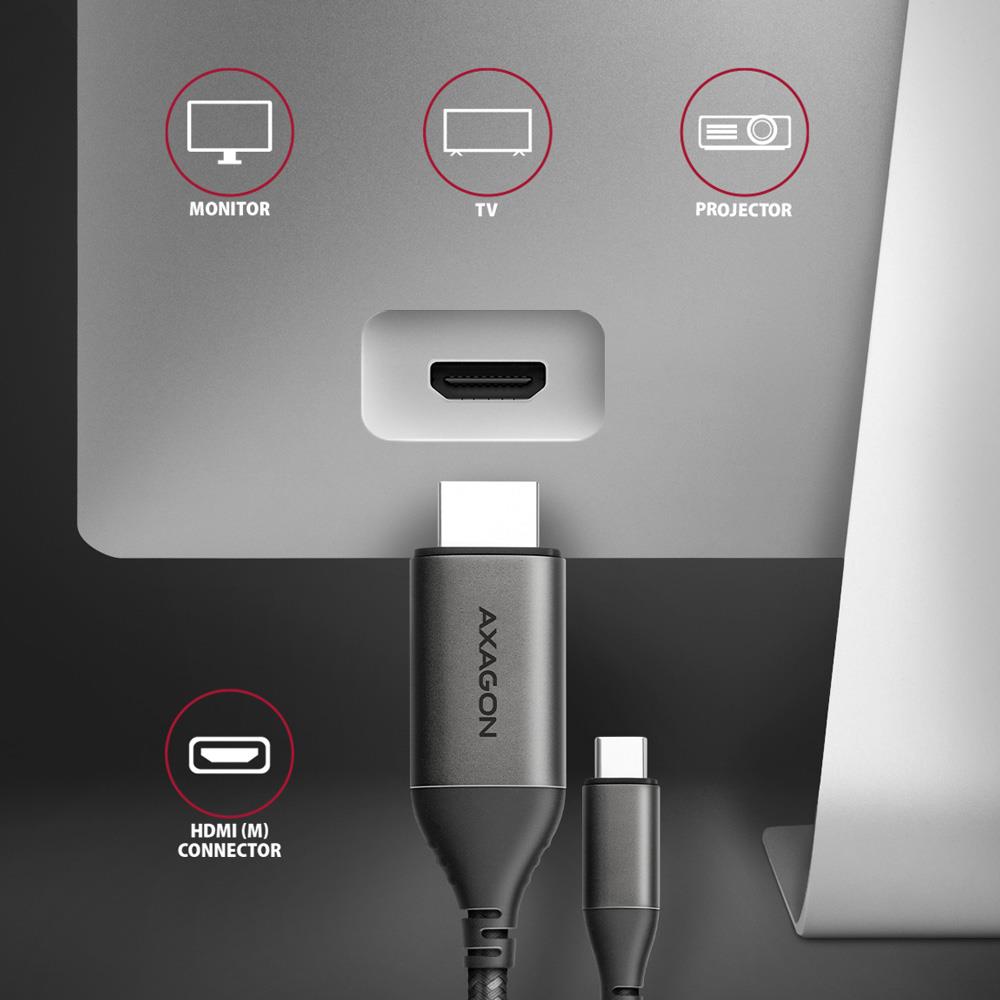 CABLE USB-C TO HDMI 1.8M/RVC-HI2MC AXAGON