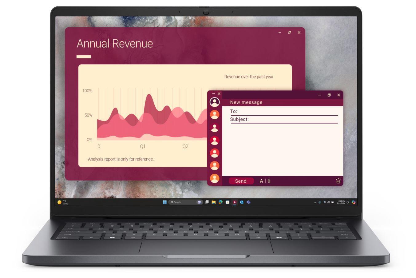 Notebook DELL Pro Pro 14 (PC14250) CPU Core 3 100U 1200 MHz 14" RAM 8GB DDR5 5600 MHz SSD 512GB Intel graphics Integrated ENG Ubuntu 1.35 kg BTO003_PC14250_EMEA_UBU