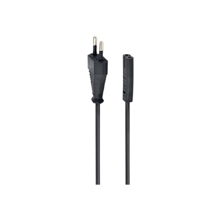 Cablexpert | Power cord (C7), VDE approved | PC-184-075-1.8M | Black | CEE 7/16 to C7