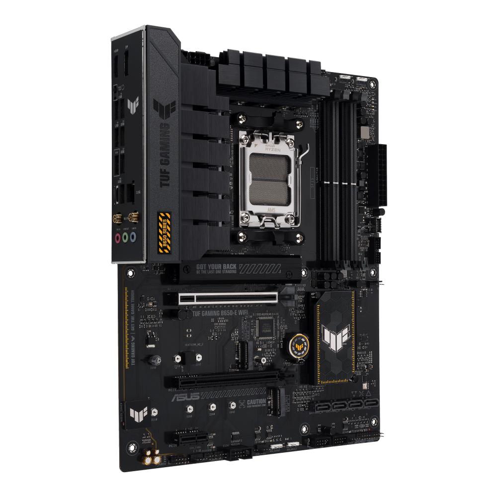 Mainboard ASUS AMD B650 SAM5 ATX Memory DDR5 Memory slots 4 1xPCI-Express 3.0 1x 2xPCI-Express 3.0 16x 1xPCI-Express 4.0 16x 3xM.2 1xHDMI 1xDisplayPort 3xUSB 2.0 4xUSB 3.2 1xUSB-C 1xRJ45 5xAudio port TUFGAMINGB650-EWIFI