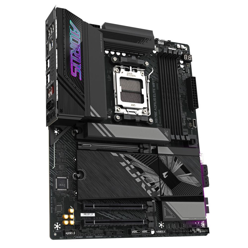 Mainboard GIGABYTE AMD X870E SAM5 ATX Memory DDR5 Memory slots 4 1xPCI-Express 3.0 4x 1xPCI-Express 4.0 4x 1xPCI-Express 5.0 16x 4xM.2 1xHDMI 4xUSB 2.0 6xUSB 3.2 2xUSB-C 1xOptical S/PDIF 1xRJ45 2xAudio port X870EAELITEWIFI71.2