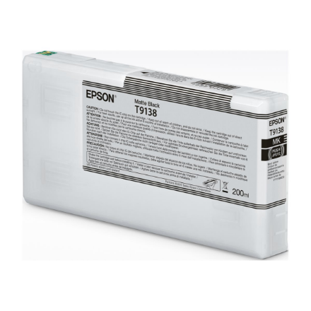 EPSON T91380N Matte Black Ink Cartridge (200ml) | Epson C13T91380N | Epson T9138 - matte black - original - ink cartridg
