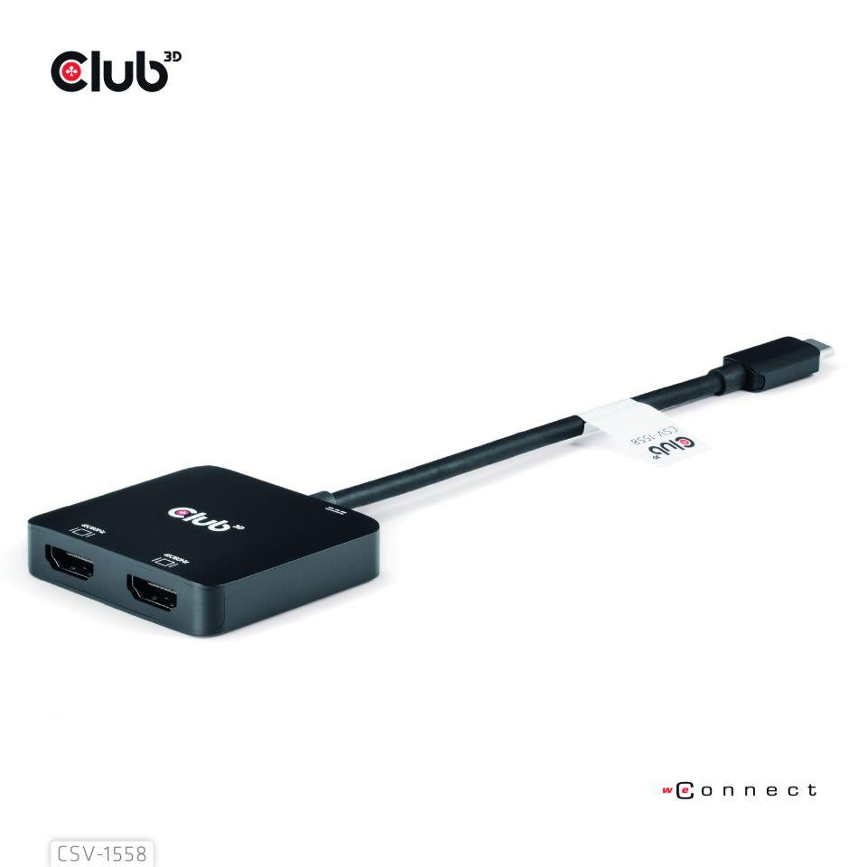 I/O HUB USB-C TO HDMI 2PORT/MST CSV-1558 CLUB3D