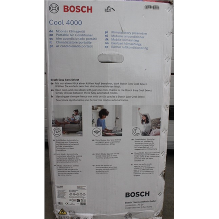 SALE OUT. | Bosch Mobile Air Conditioner | Cool 4000 | Suitable for rooms up to 85 m³ | White/Black | DAMAGED PACKAGING,