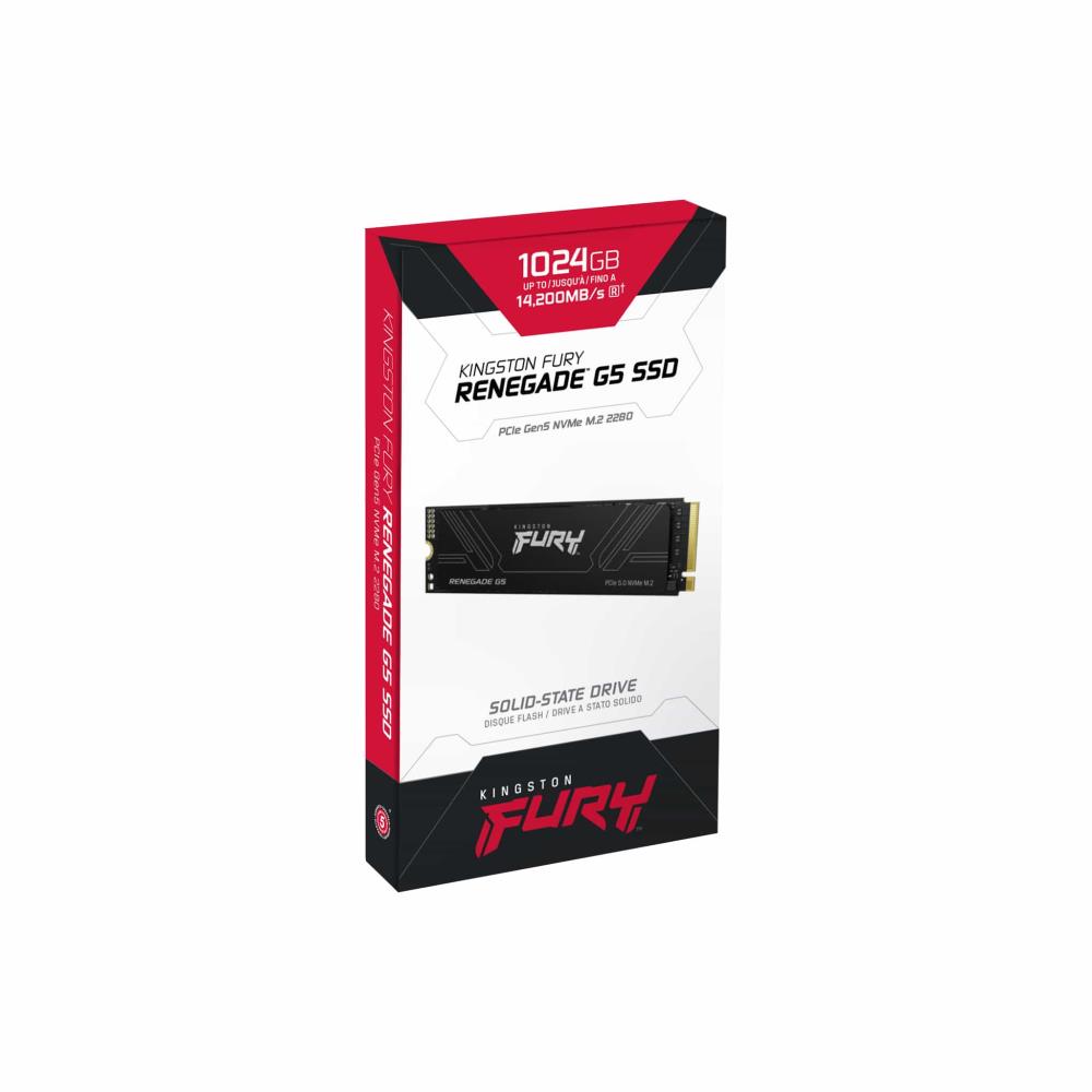 SSD KINGSTON FURY 1TB M.2 PCIe Gen5 NVMe 3D TLC Write speed 11000 MBytes/sec Read speed 14200 MBytes/sec 2.3mm MTBF 200000 hours SFYR2S/1T0