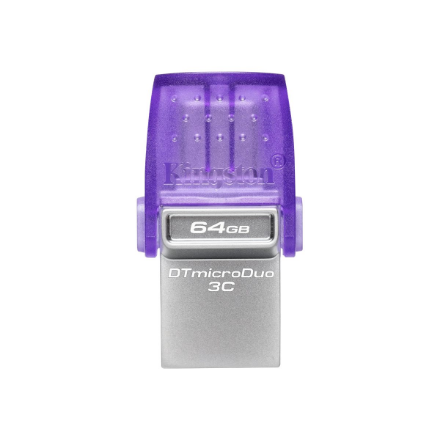 Kingston | DataTraveler | DT Micro Duo 3C | 64 GB | USB Type-C/Type-A | Purple
