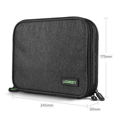 Ugreen case box for hard drive HDD SSD phone cables accessories 24.5 x 17.5 x 5 cm gray (50147 LP149)
