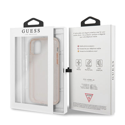 Guess GUHCN58PCGLPI iPhone 11 Pro pink/pink hard case Glitter