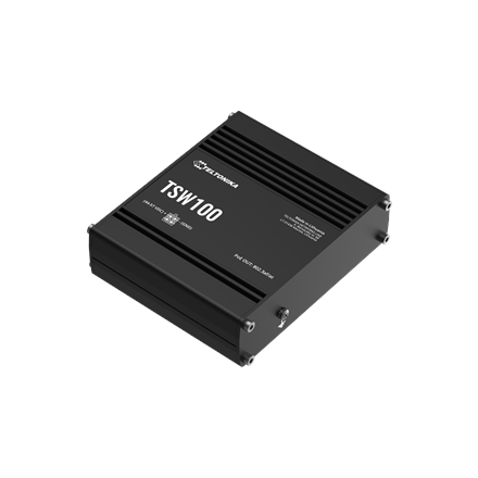 Teltonika Ethernet Switch 5x1GbE, POE af/at (TSW100010040) | TSW100 | Unmanaged | Wall-mountable