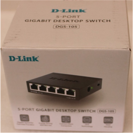 SALE OUT. D-Link DGS-105GL/E 5-Port Gigabit Ethernet Switch | SALE OUT. Ethernet Switch | DGS-105/E | Unmanaged | Deskto