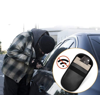 Anti-theft case for car keys blocking radio waves Keyless Faraday Box cover Faraday cage 14 cm with 10 cm black — Hurtel