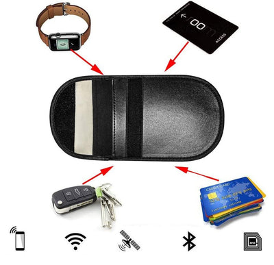 Anti-theft case for car keys blocking radio waves Keyless Faraday Box cover Faraday cage 14 cm with 10 cm black — Hurtel
