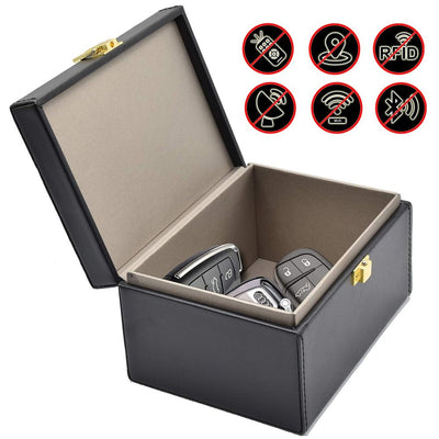 Signal blocking chest Radio blocking Faraday Box for car keys smartphone black — Hurtel