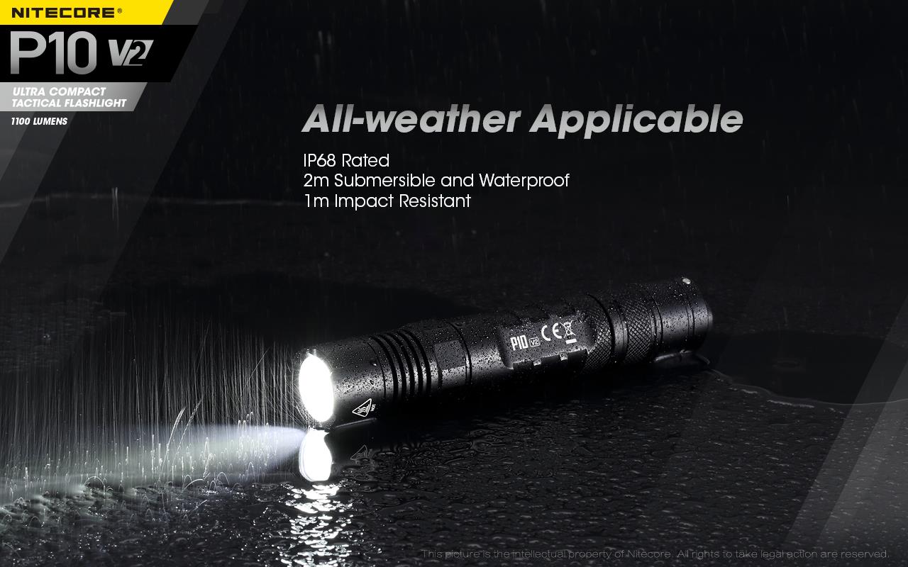 FLASHLIGHT PRECISE SERIES/1100 LUMENS P10 V2 NITECORE