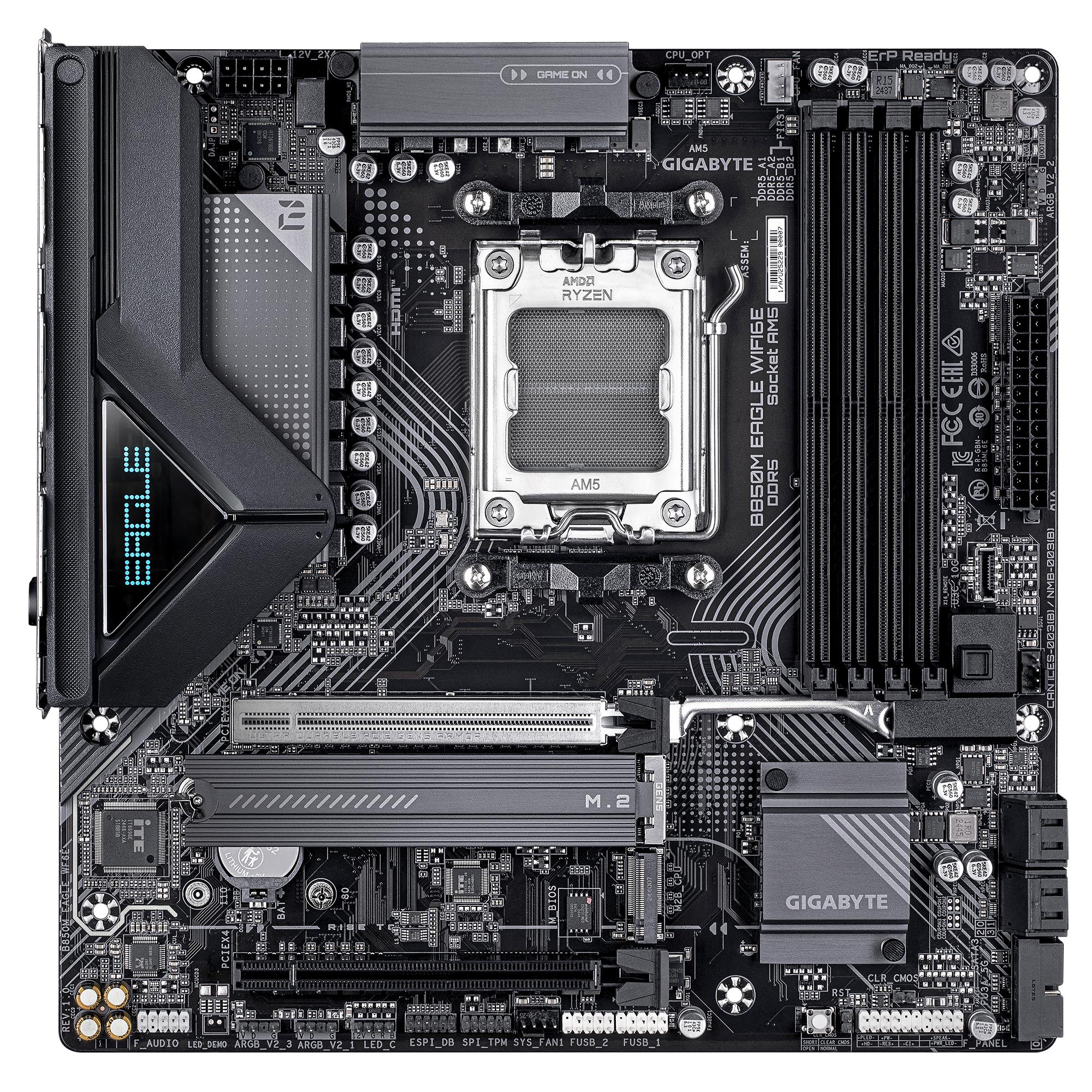 Mainboard GIGABYTE AMD B850 SAM5 Micro-ATX Memory DDR5 Memory slots 4 B850MEAGLEWF6E