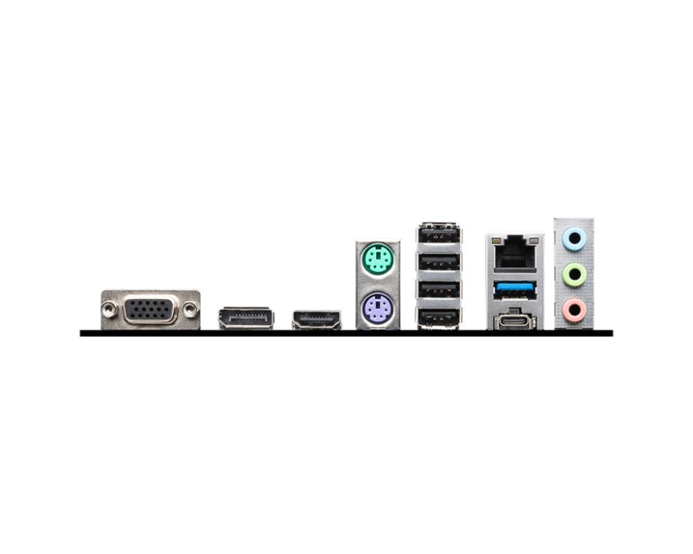 Mainboard MSI Intel B760 Express LGA1700 Micro-ATX Memory DDR5 Memory slots 4 2xPCI-Express 1x 1xPCI-Express 16x 2xM.2 1x15pin D-sub 1xHDMI 1xDisplayPort 4xUSB 2.0 1xUSB 3.2 1xUSB-C 2xPS/2 1xRJ45 3xAudio port PROB760M-P