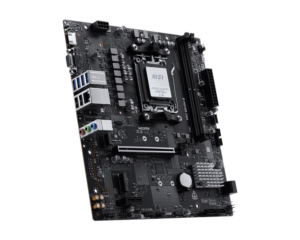 Mainboard MSI AMD B840 SAM5 Micro-ATX Memory DDR5 Memory slots 2 PROB840M-B