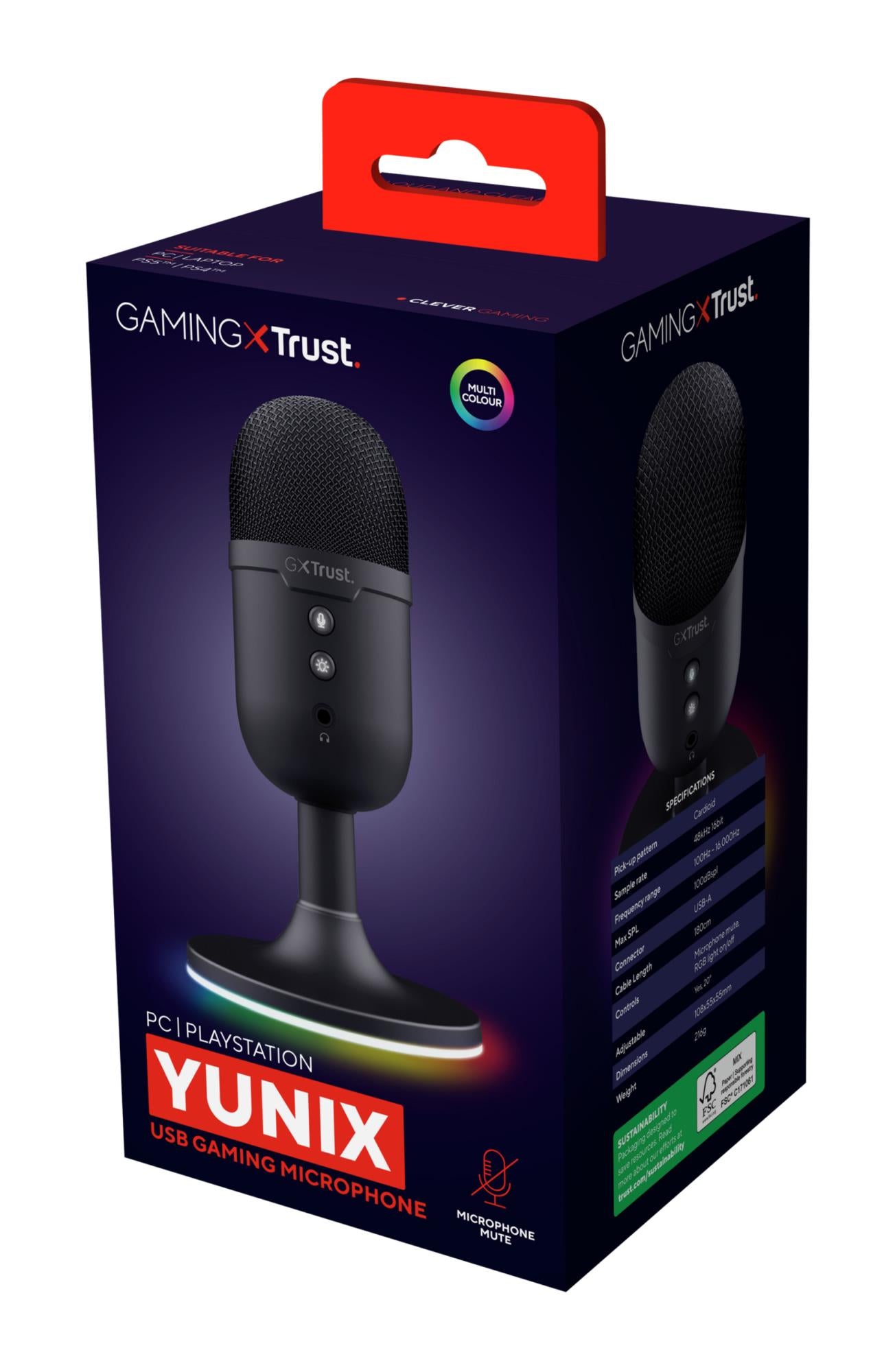 MICROPHONE GXT234 YUNIX USB/BLK 25372 TRUST