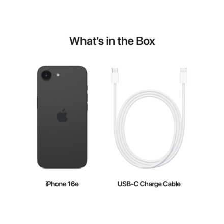 Apple | iPhone 16e | Black | 6 " | Super Retina XDR | 2532 x 1170 pixels | Apple A18 | Internal RAM 8 GB | 128 GB | Dual