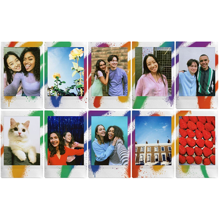 Fujifilm | Instax Mini | Art Spray Sheet (10pl) Instant Film | 54 x 86 mm | Hi-Speed ISO 800 – With superb grain quality