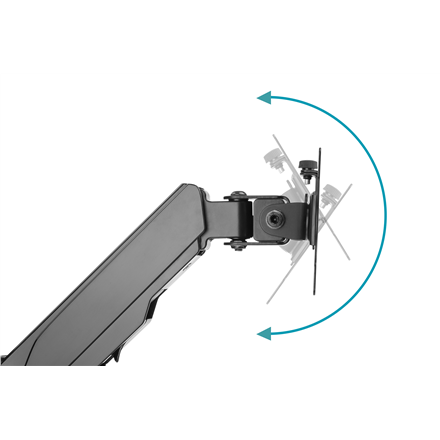 Digitus Wall mount | DA-90396 | Adjustable Height, Rotate, Tilt | 17-32 " | Maximum weight (capacity) 8 kg | Black