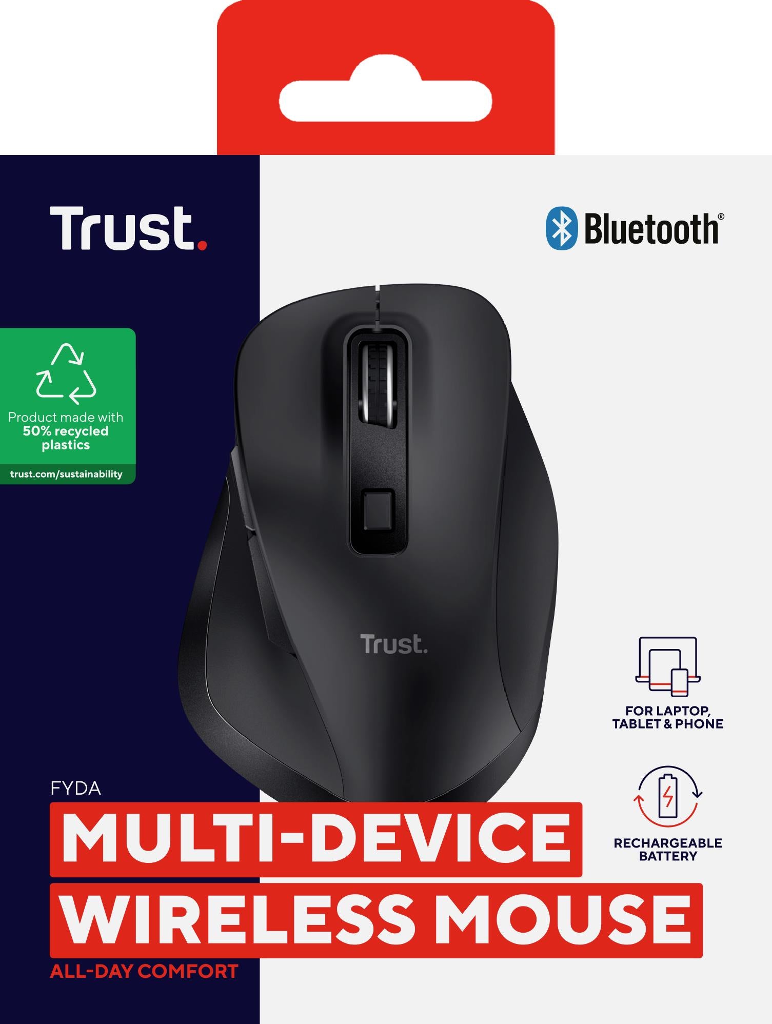 MOUSE USB OPTICAL WRL/FYDA 25708 TRUST