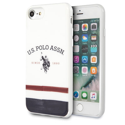 US Polo USHCI8PCSTRB iPhone 7/8/SE 2020 / SE 2022 biały/white Tricolor Pattern Collection — U.S. Polo Assn.
