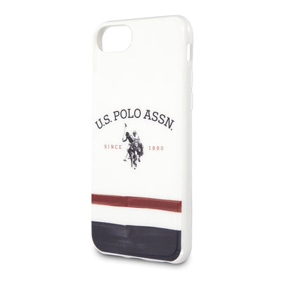 US Polo USHCI8PCSTRB iPhone 7/8/SE 2020 / SE 2022 biały/white Tricolor Pattern Collection — U.S. Polo Assn.