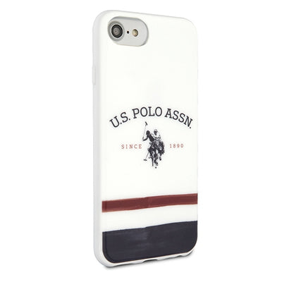 US Polo USHCI8PCSTRB iPhone 7/8/SE 2020 / SE 2022 biały/white Tricolor Pattern Collection — U.S. Polo Assn.
