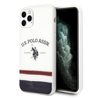 US Polo USHCN58PCSTRB iPhone 11 Pro biały/white Tricolor Pattern Collection — U.S. Polo Assn.