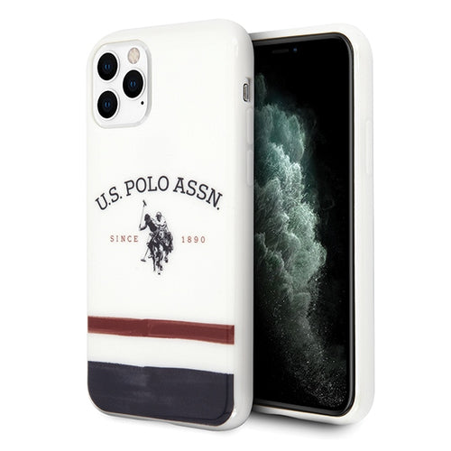 US Polo USHCN65PCSTRB iPhone 11 Pro Max biały/white Tricolor Pattern Collection — U.S. Polo Assn.