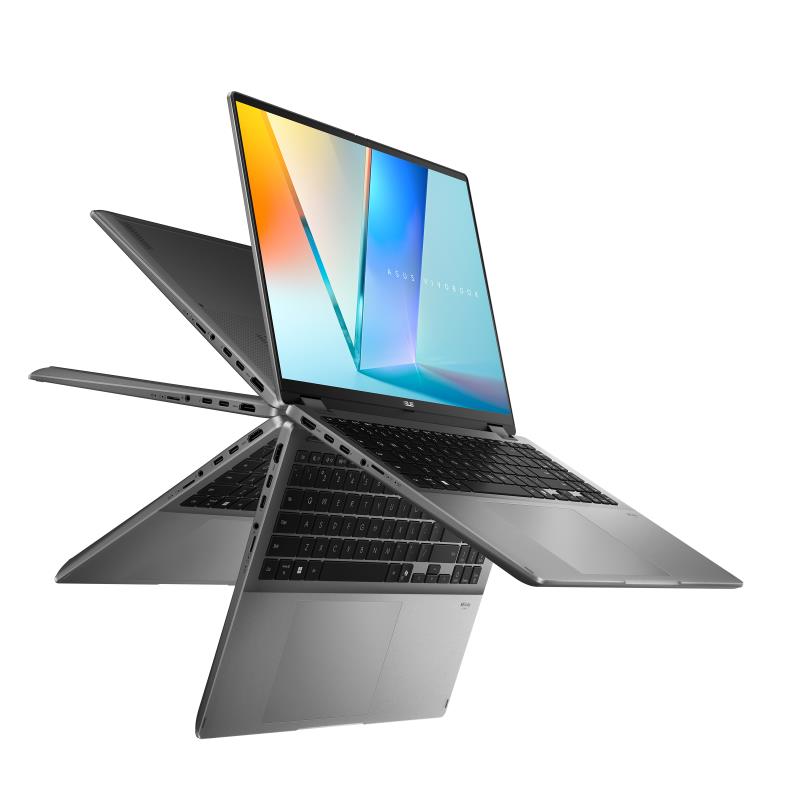 Ultrabook ASUS VivoBook Flip TP3607SA-RJ033W CPU Core Ultra u7-256V 2200 MHz 16" Touchscreen 2880x1800 RAM 16GB LPDDR5x SSD 1TB Intel Arc Graphics Integrated ENG Card Reader Micro SD Windows 11 Home Grey 1.78 kg 90NB1511-M001U0