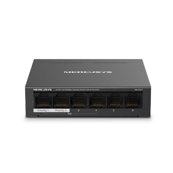 Switch MERCUSYS Desktop/pedestal 6x10Base-T / 100Base-TX PoE+ ports 4 MS106LP