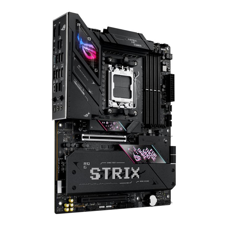 Mainboard ASUS AMD B850 SAM5 ATX Memory DDR5 Memory slots 4 1xPCI-Express 4.0 16x 1xPCI-Express 5.0 16x 5xM.2 1xHDMI 1xDisplayPort 6xUSB 2.0 6xUSB 3.0 3xUSB-C 1xOptical S/PDIF 1xRJ45 2xAudio port STRIXB850-EGAMINGWIFI