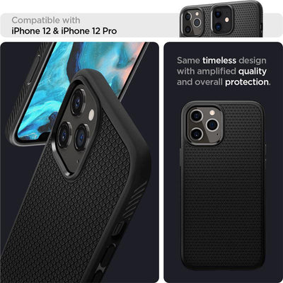 Spigen Liquid Air Case for iPhone 12 / iPhone 12 Pro - Matte Black
