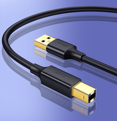 Ugreen USB Type B printer cable (male) - USB 2.0 (male) 480 Mbps 1.5 m black (US135 10350)