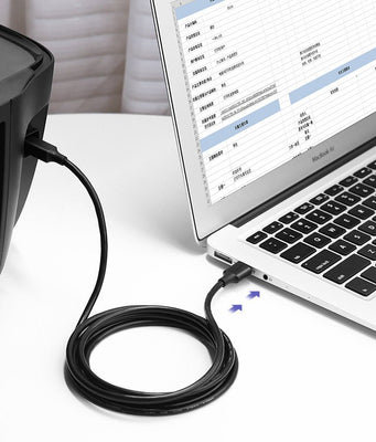 Ugreen USB Type B printer cable (male) - USB 2.0 (male) 480 Mbps 1.5 m black (US135 10350)