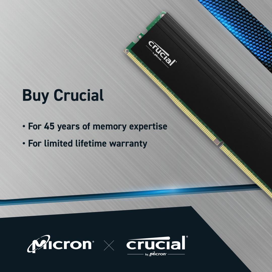 MEMORY DIMM PRO 64GB DDR4-3200/KIT2 CP2K32G4DFRA32A CRUCIAL