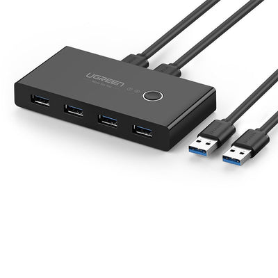 Ugreen switch box HUB switch 4x USB 3.2 Gen 1 USB splitter for two computers black (US216 30768)