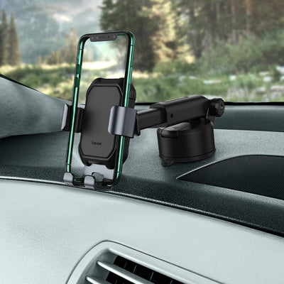 Baseus telescopic gravity car holder for window, dashboard black (SUYL-TK01)