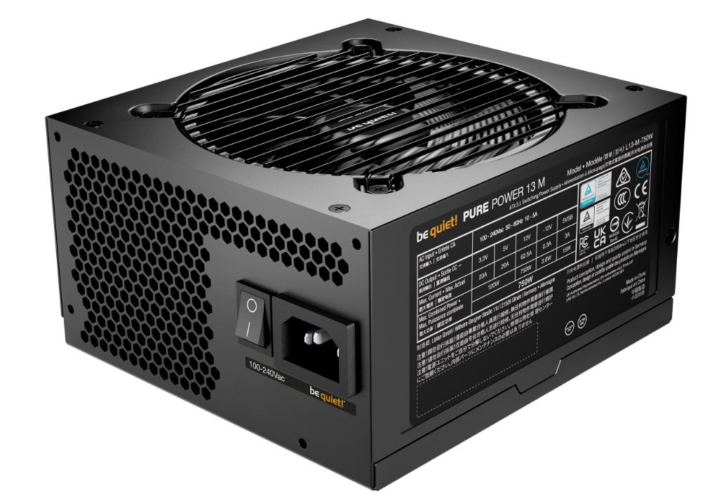 Power Supply BE QUIET Pure Power 12 750 Watts Peak Power 820 Watts Efficiency 80 PLUS GOLD PFC Active MTBF 100000 hours BP026EU
