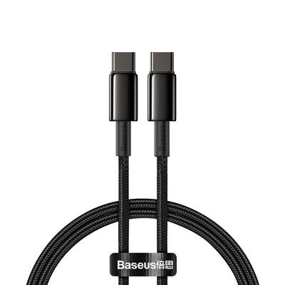 Baseus CATWJ-01 USB-C - USB-C PD QC cable 100W 5A 1m - black