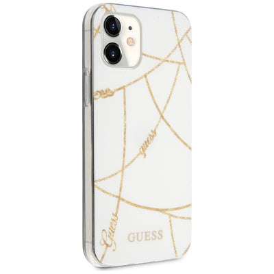 Guess GUHCP12SPCUCHWH iPhone 12 mini 5.4" white/white hardcase Gold Chain Collection