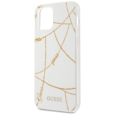 Guess GUHCP12SPCUCHWH iPhone 12 mini 5.4" white/white hardcase Gold Chain Collection