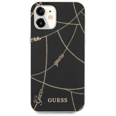 Guess GUHCP12SPCUCHBK iPhone 12 mini 5.4" black/black hardcase Gold Chain Collection