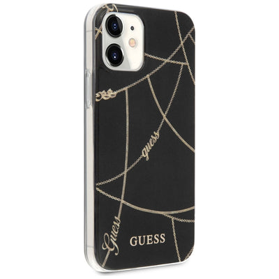Guess GUHCP12SPCUCHBK iPhone 12 mini 5.4" black/black hardcase Gold Chain Collection